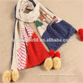 new winter Christmas original single hand-sewn cloth Sen female long section of hair ball scarf